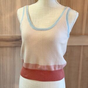 NWT Miss Sparkling M Knit Sleeveless Sweater. Sunset | Colorblock | Tank